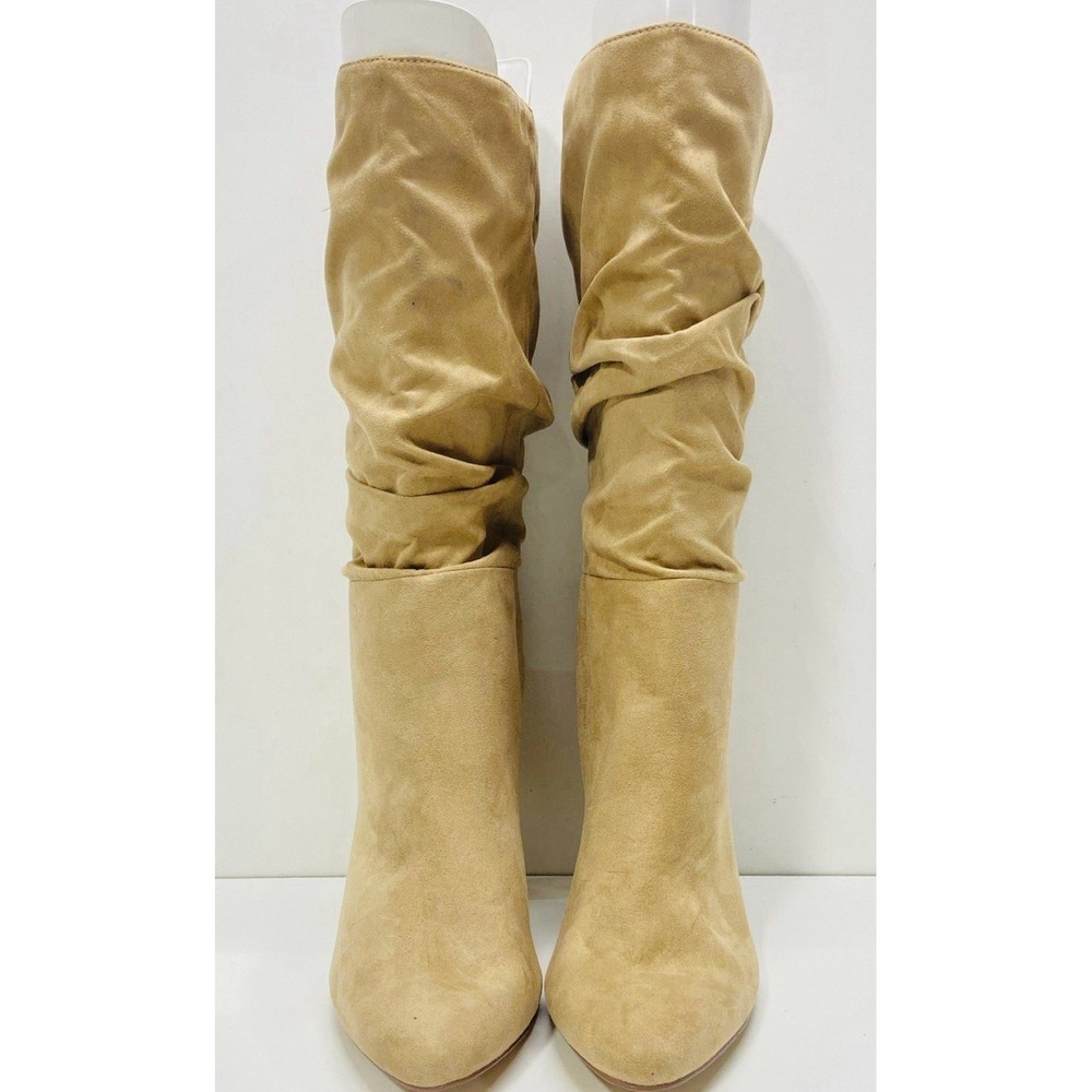 Banana Republic Women's Brown Suede Slouchy‎ Boot 3.5 High Heel Size 10M - Picture 3 of 5